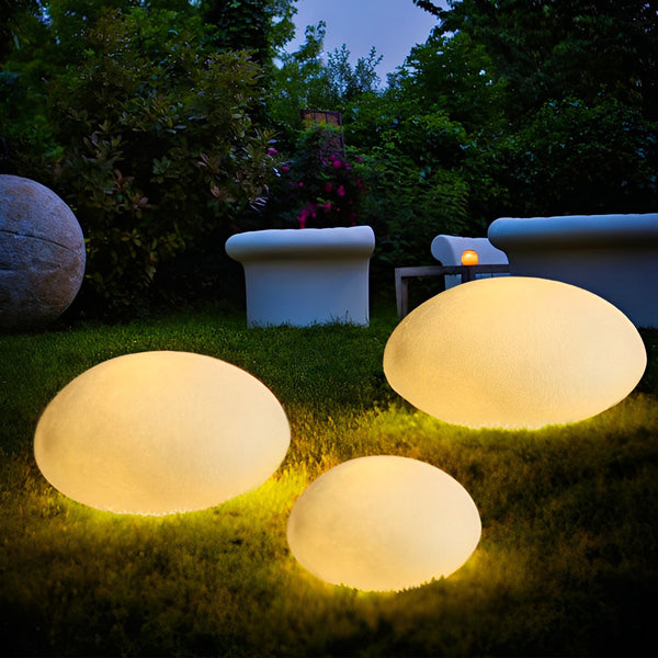 Resin Cobblestone Outdoor Floor Lamp Li002370