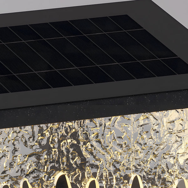 Waterproof Square Creative Led Black Modern Solar Fence Post Lights