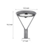 Modern Round Dual Motion Sensor Led Solar Post Lights Outdoor Pillar Lamp
