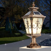 Retro Pattern Solar Fence Post Light Ha083679