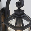 1 Light Black Clear Water Glass Outdoor Wall Light Lantern Wall Sconce Porch Wall Mounted Lights Exterior Wall Lamp