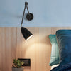 Swing Arm Wall Lamp Long 1 Bulb Rod Rocker Arm Wall Mounted Sconce With 3 Adjustable Joints