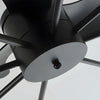 31 In Black Round Acrylic Ceiling Fan With Light And Remote 3 Blades