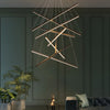 Minimalist Strip Black Modern Chandelier Li002007
