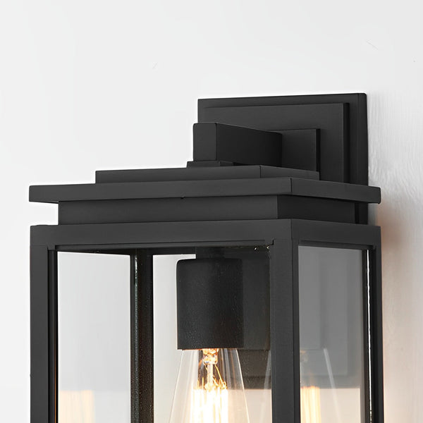 Rectangular Black Outdoor Wall Lamp Li002101