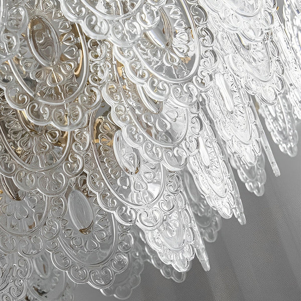 Glass Led French Style Chandelier Ha093728