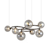 5 7 9 Light Glass Ball Circular Contemporary Chandelier With 3 Step Dimming