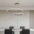 Simple Circular Rings Luxury Three Step Dimming Nordic Ceiling Light Fixture