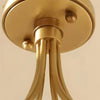 Modern Brass Carved Glass Semi Flush Mount Ceiling Light 6 8 Light