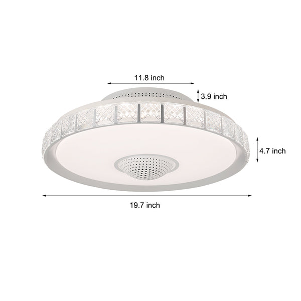 19 69 Bladeless Led Indoor Smart Ceiling Fan With Light And Remote Control