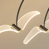 2 4 Light Modern Led Acrylic Seagull Linear Chandelier For Dining