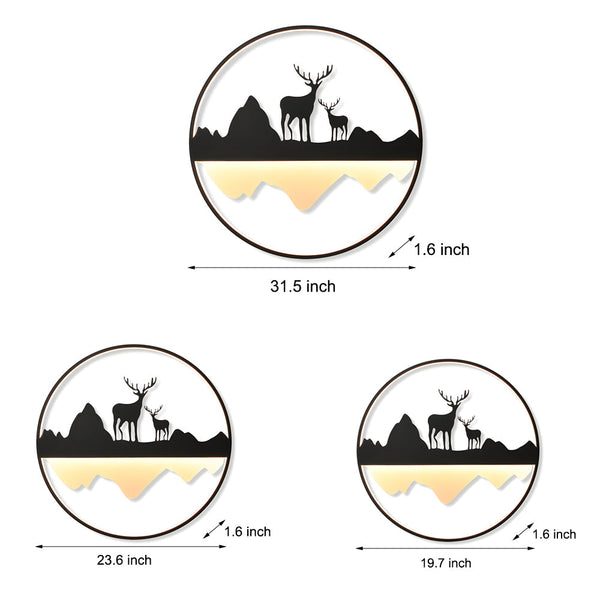 Round Mountain Scenery Outdoor Wall Light Li002710