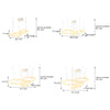 Wavy Circle Rings Three Step Dimming Led White Cream Modern Chandelier