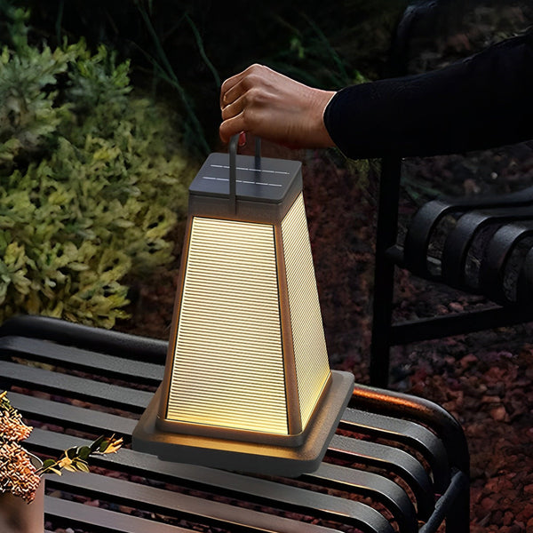 Square Portable Solar Outdoor Lantern Ha085030