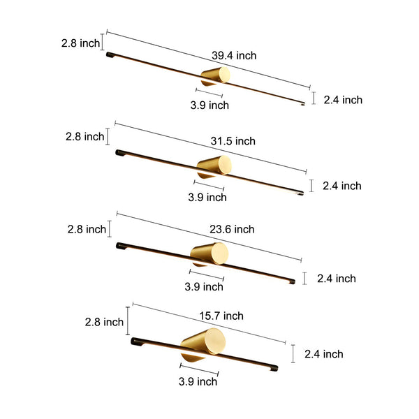 Two Tone Cylinder Bathroom Vanity Light
