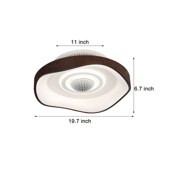 20 Modern Round Bladeless Ceiling Fan With Dimmable Led Light
