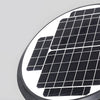 1 Light Round Solar Led Outdoor Lamp Post In Black