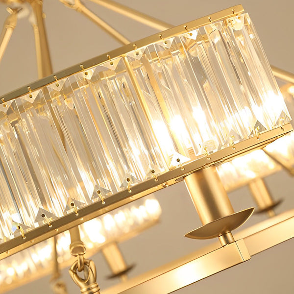Round Metal Crystal Chandelier Ha098815