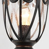 Round Bubble Black Outdoor Pillar Lamp Ha081933
