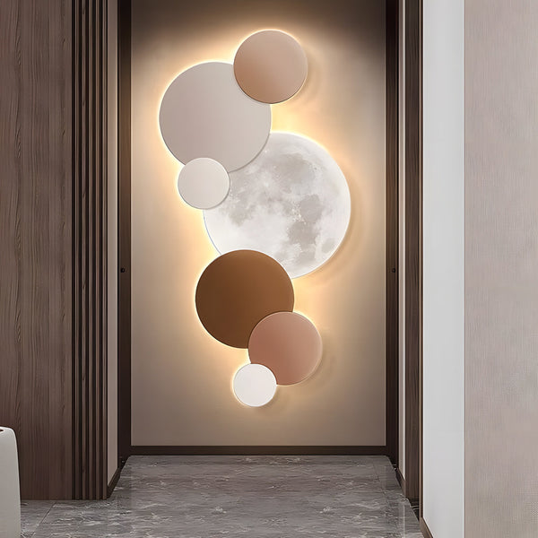 Lunar Glow Round Led Wall Sconce