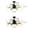31 In Black Round Acrylic Ceiling Fan With Light And Remote 3 Blades