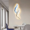 Feathers Creative Luxury Decorative Painting Usb Remote Led Wall Lights