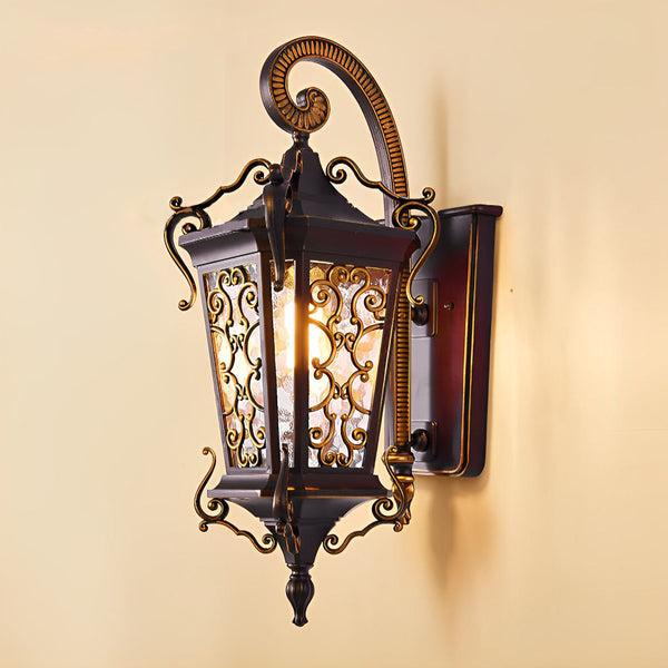 Retro Pattern Outdoor Wall Lamp Ha083047