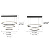 Simple Ring Three Step Dimming Circles Modern Chandelier Hanging Lights