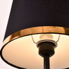 Vintage White Black And Mid Century Modern Brass Table Lamp