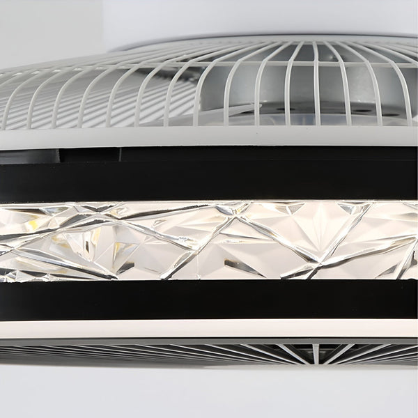 Nordic Minimalist Household Stepless Dimming Integrated Ceiling Fan Lamp