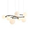 5 7 9 Light Glass Ball Circular Contemporary Chandelier With 3 Step Dimming