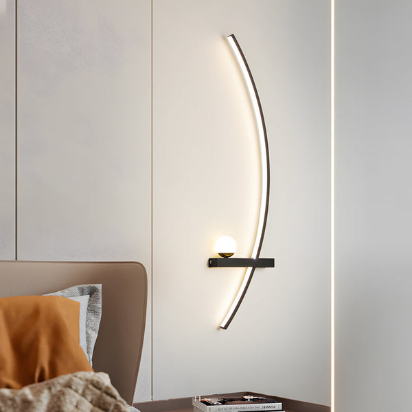 21 Curved Strip 3 Step Dimming Led Wall Sconce Lighting Wall Lamp