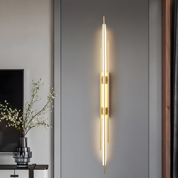 Long Strips Grille Iron Acrylic Simple Modern Led Wall Light Fixture