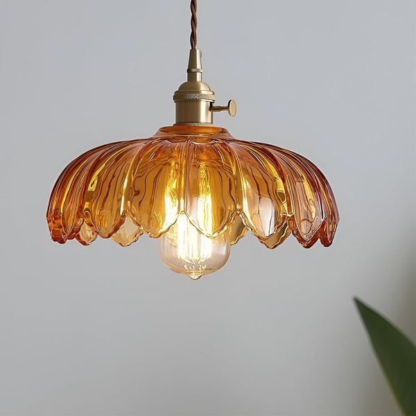 Retro Flower Glass Nordic Kitchen Pendant Lighting Li001973