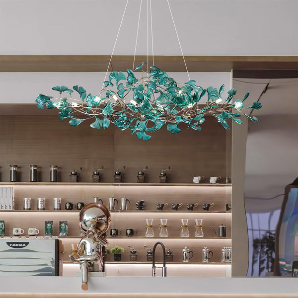 acrylic-ginkgo-leaf-chandelier