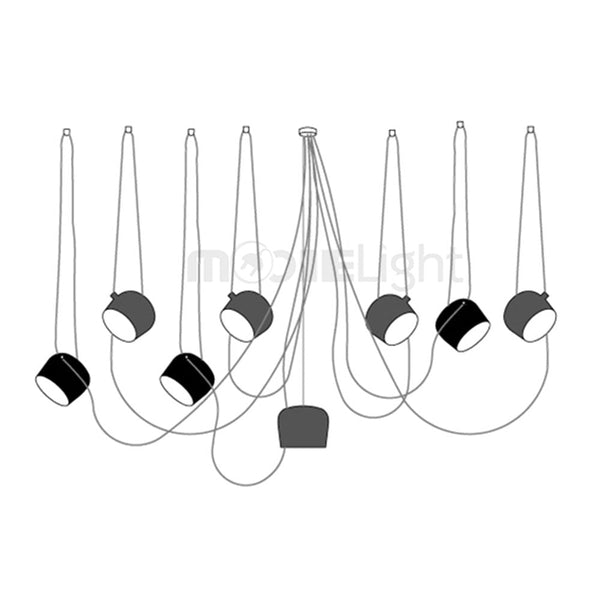 Modern Aluminum Pendant Light with Adjustable Aim, Integrated LED for Kitchen Island and Dining Room