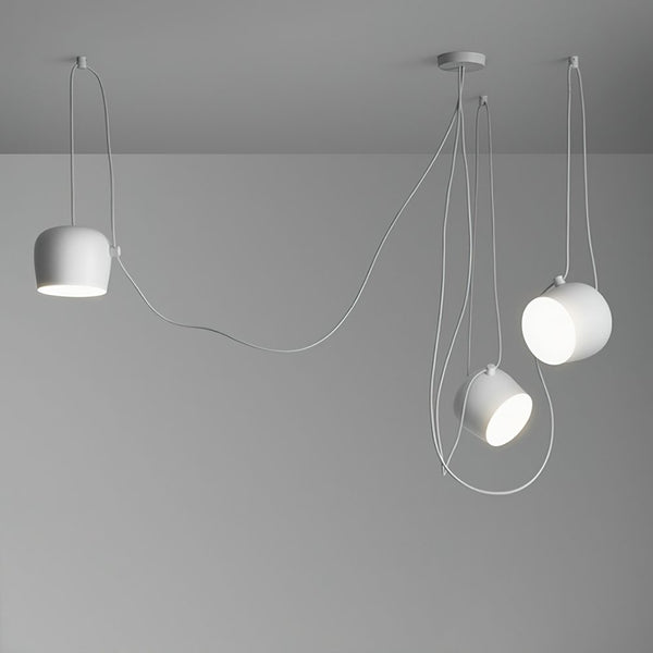 Modern Aluminum Pendant Light with Adjustable Aim, Integrated LED for Kitchen Island and Dining Room
