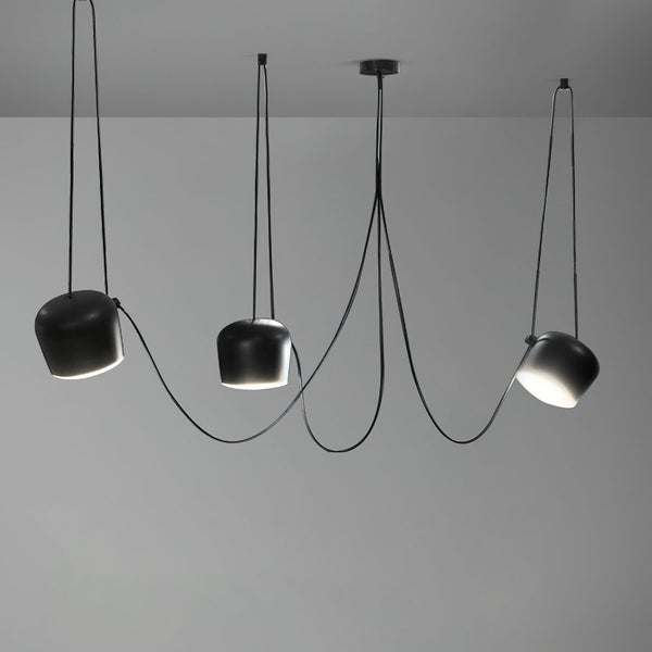 Modern Aluminum Pendant Light with Adjustable Aim, Integrated LED for Kitchen Island and Dining Room