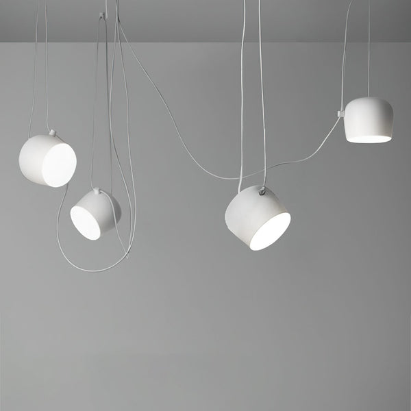 Modern Aluminum Pendant Light with Adjustable Aim, Integrated LED for Kitchen Island and Dining Room