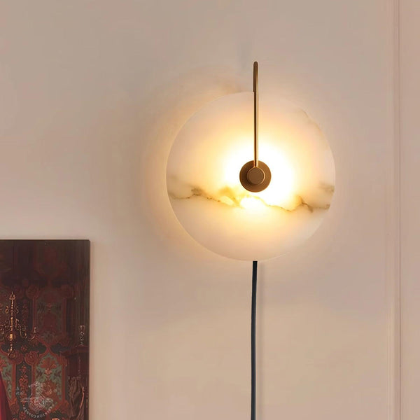 Alabaster Led Plug In Wall Lamp
