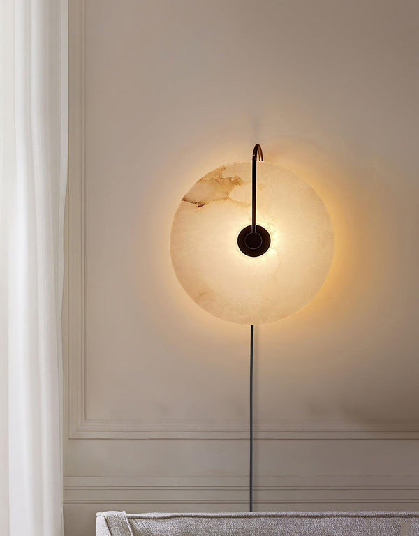 Alabaster Led Plug In Wall Lamp