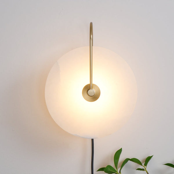 Alabaster Led Plug In Wall Lamp