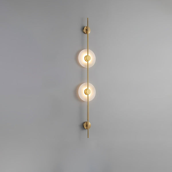 Alabaster Orb Vertical Wall Sconce