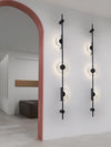 Alabaster Vertical Plug In Wall Sconce