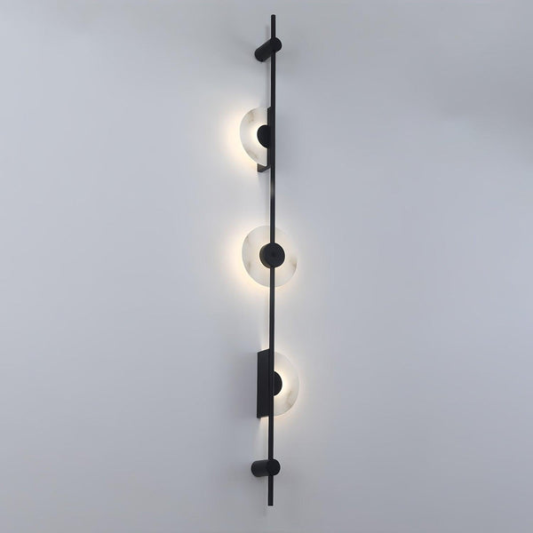 Alabaster Orb Vertical Wall Sconce
