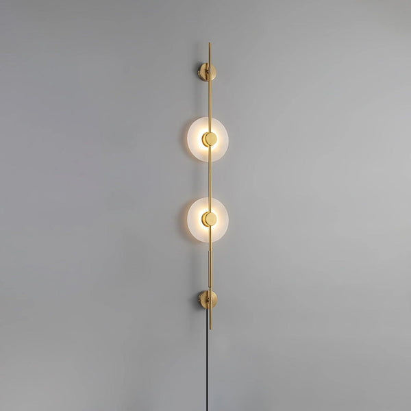 Alabaster Vertical Plug In Wall Sconce