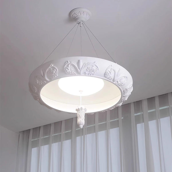 Artistic Carved Plaster Chandelier