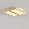 Modern Wood LED Ceiling Light, Round Acrylic Flush Mount for Bedroom and Living Room