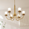Aureate Radiance Glass Chandelier
