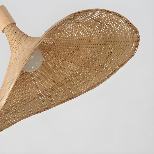Bamboo Weave Hat Pendant Light